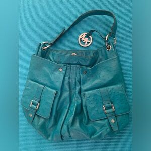 Michael Kors teal shoulder bag